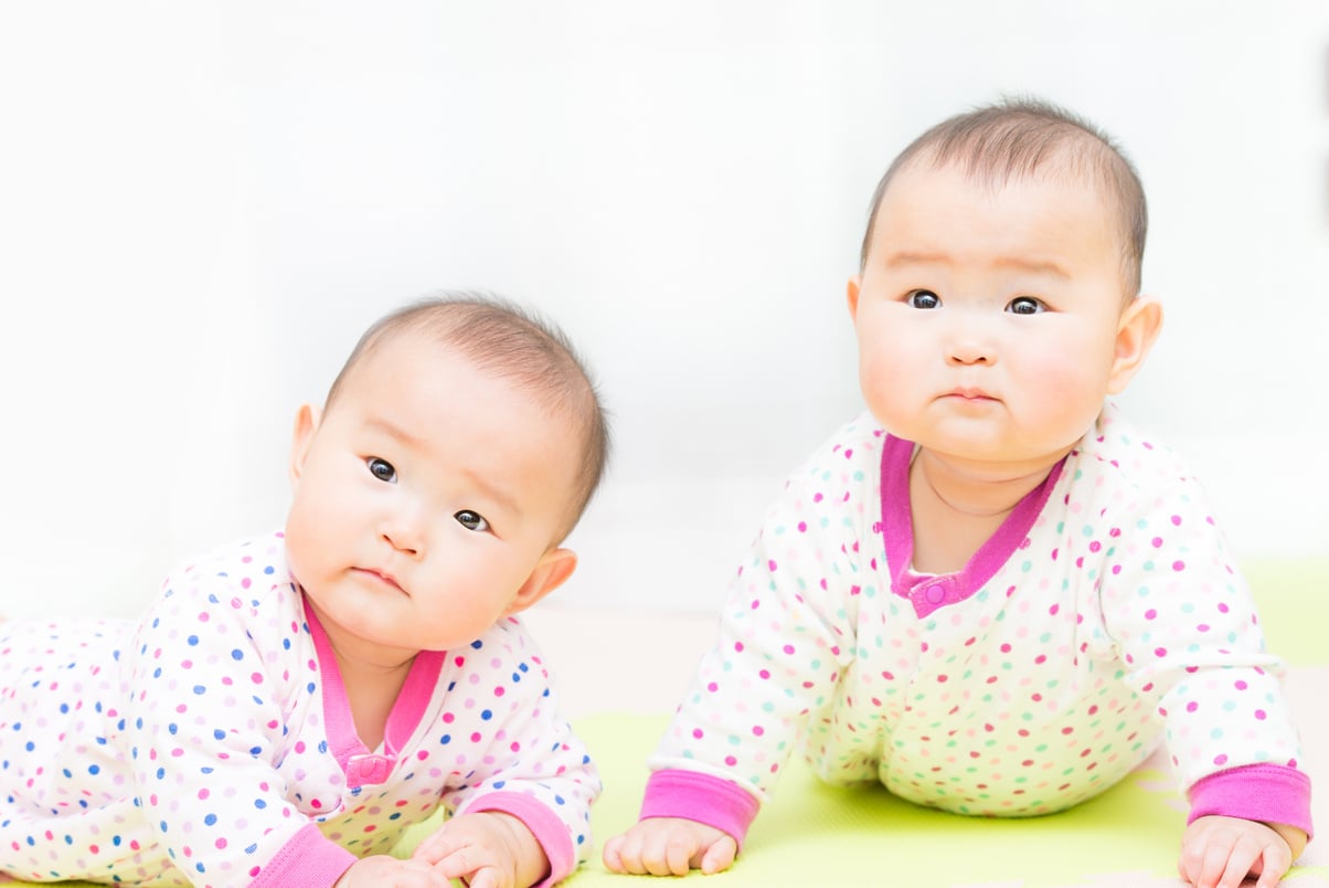 Cute twin baby, Japanese